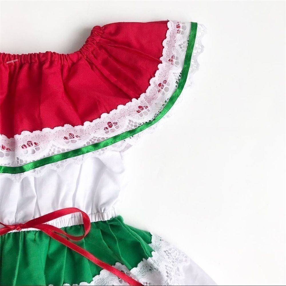 Handmade Mexican style dress fits 12-18 months - Picture 3 of 4